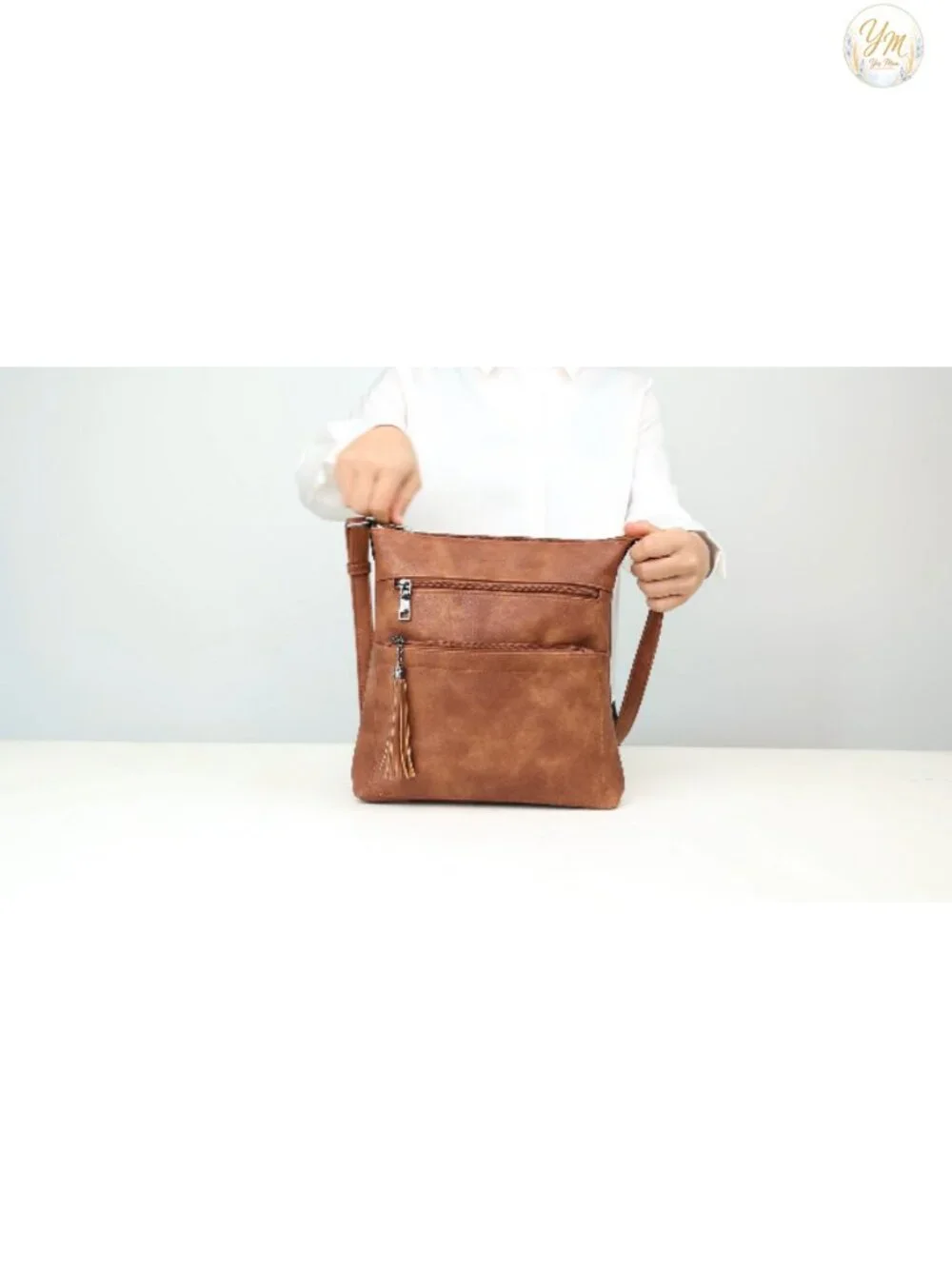 Crossbody Purse for Women, Multi Pocket Vegan PU Leather Bag